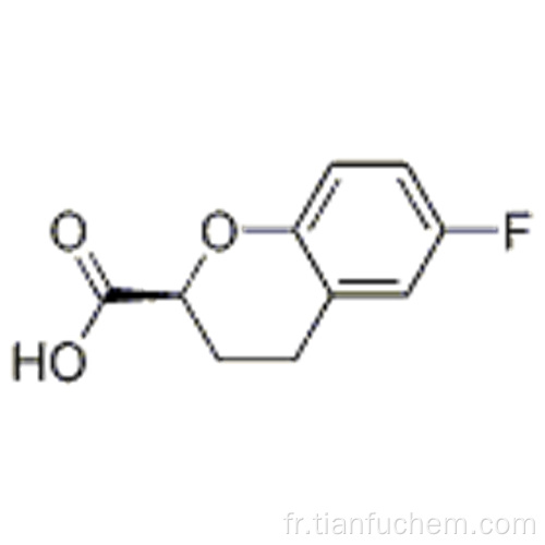 Acide 2H-1-benzopyran-2-carboxylique, 6-fluoro-3,4-dihydro -, (57193070,2S) - CAS 129101-36-6